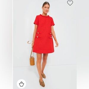 Tuckernuck Red Tweed Jackie Dress